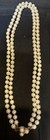 Vintage Double Strand Faux Pearl Necklace Gold Tone Box Clasp Classic Bridal  — photo 1