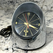 JEFFERSON 500 Vintage 1960's MCM Space Age Bullet Clock Corded Electric Working