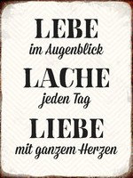 Holzschild 40X30 Cm Lebe Lache Jeden Tag Liebe Deko Geschenk Holz Schild