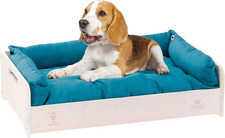 Cuccia Cane E Gatto Con Cuscino HALL, Lettino per Cani Gatti Lavabile, in Legno 
