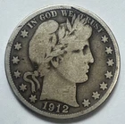 1912-D SILVER Barber Silver Half Dollar
