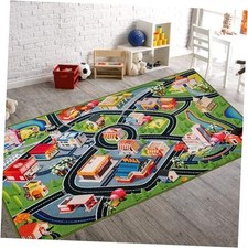 Kids Car Rug Play Mat for Toy Cars,39X79 inch Kids Rug Car Mat,Car Play Rug