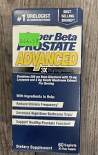 Super Beta Prostate Advanced 3X Urinary Health 60 Caplets Exp 10/27 NEW NIB