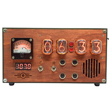 Metro 2033 Game Nixie Tube Table Clock with IN-12 Tubes Steampunk and FM Radio