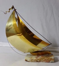 Don Demott Mid Century Modern Hollywood Regency Sailboat Sculpture
