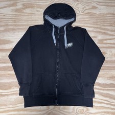 Vintage 00s Antigua Nfl Philadelphia Eagles Embroidered Full Zip Up Hoodie Sz L