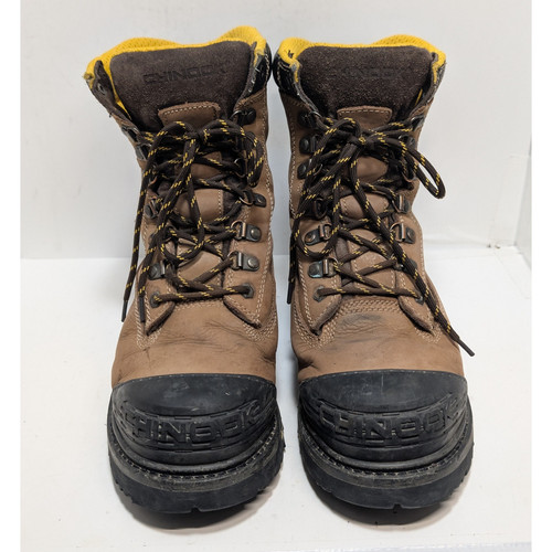 Mens sz 9 D Chinook Tarantula 8" Steel Toe Brown Leather Work Ankle Boots - Bild 3 von 10