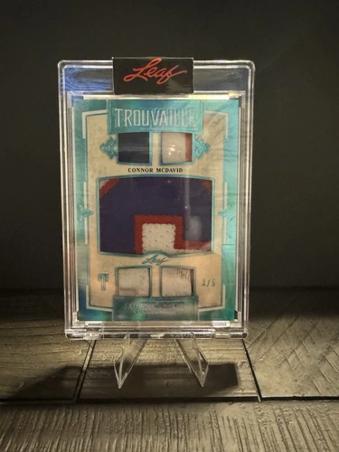 2020-2021 Leaf Trouvaille Connor McDavid Game Used Number Patch Superlative  /5