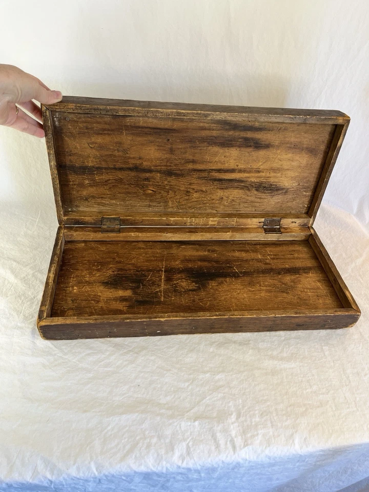 Vintage Wood Chess Board or Decorative Box Rustic Farmhouse Country Style - Image 4 of 4