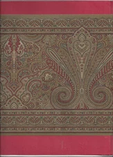 * WALLPAPER BORDER ARCHITECTURAL VICTORIAN PAISLEY NEW ARRIVAL 