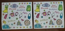 2 Judy Nowka sticker sheets by Gina B, Friendship best friends themed