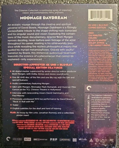 Moonage Daydream 4K Ultra HD + Blu-ray The Criterion Collection Brand New Sealed - Picture 2 of 2