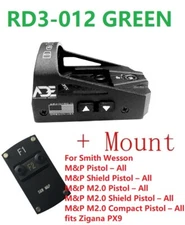 Ade RD3-012G GREEN Dot Sight+F1 Mount For Smith Wesson MP Shield SD40VE SD40 SD9