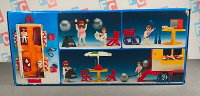 VTG Playmobil 3728 Romani Circus Strong Man Trailer Travel Playset