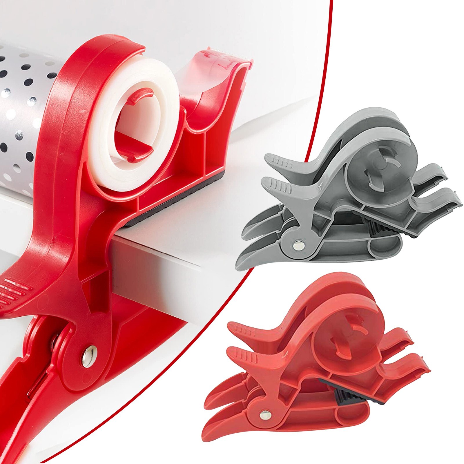 2Pcs Tabletop Gift Wrapping Clamp Tape Dispenser Fits Any Size Roll Paper &  Tape | Ebay