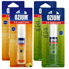 Ozium Air Sanitizer 0.8 oz Spray, Outdoor Essence 2 & Citrus Scent 2, Combo Kit