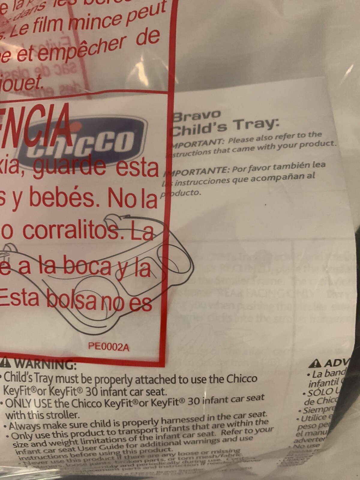 chicco bravo child tray