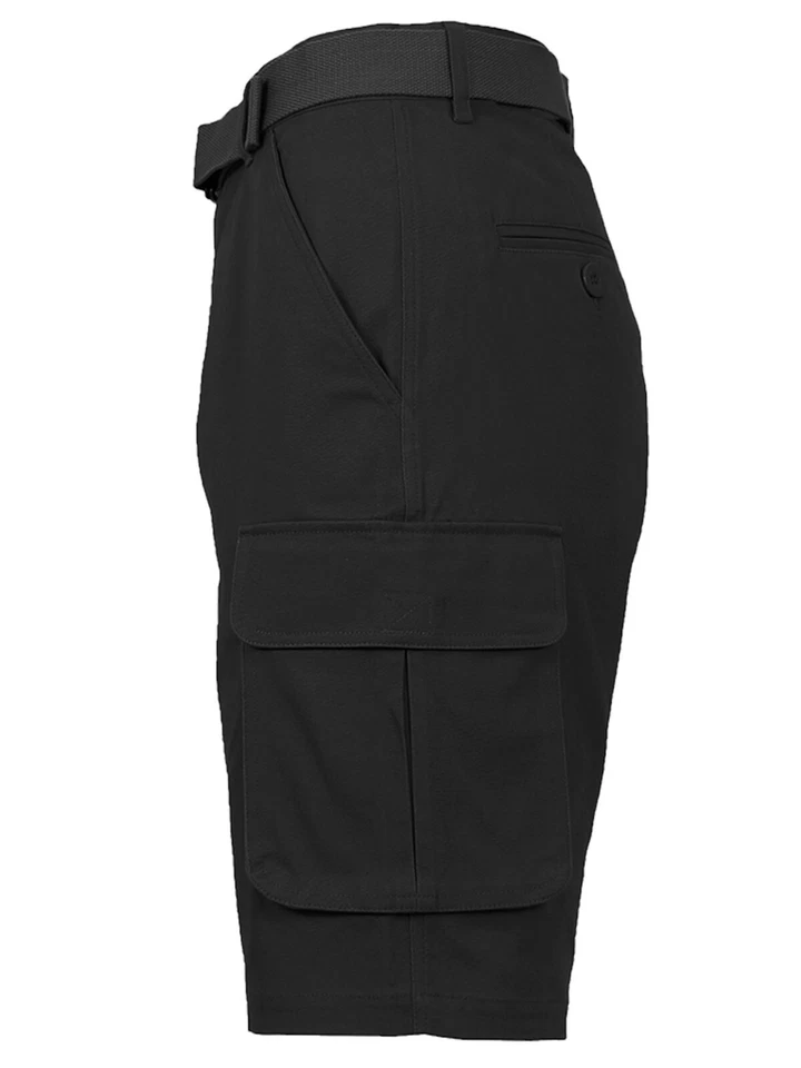 Men's Cotton Flex Stretch Cargo Shorts With Belt Lounge Summer Colors S-4XL New - Image 3 of 4