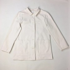 Velvet By Graham & Spencer Cream Cotton Jacket Size S Stretch Pockets Casual