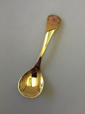 Georg Jensen Annual Löffel 1976 IN Vergoldet Sterlingsilber