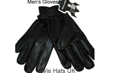 Schwarz 100 % Echtleder Handschuhe Small Medium Large XL und XXL Winterhandschuhe 