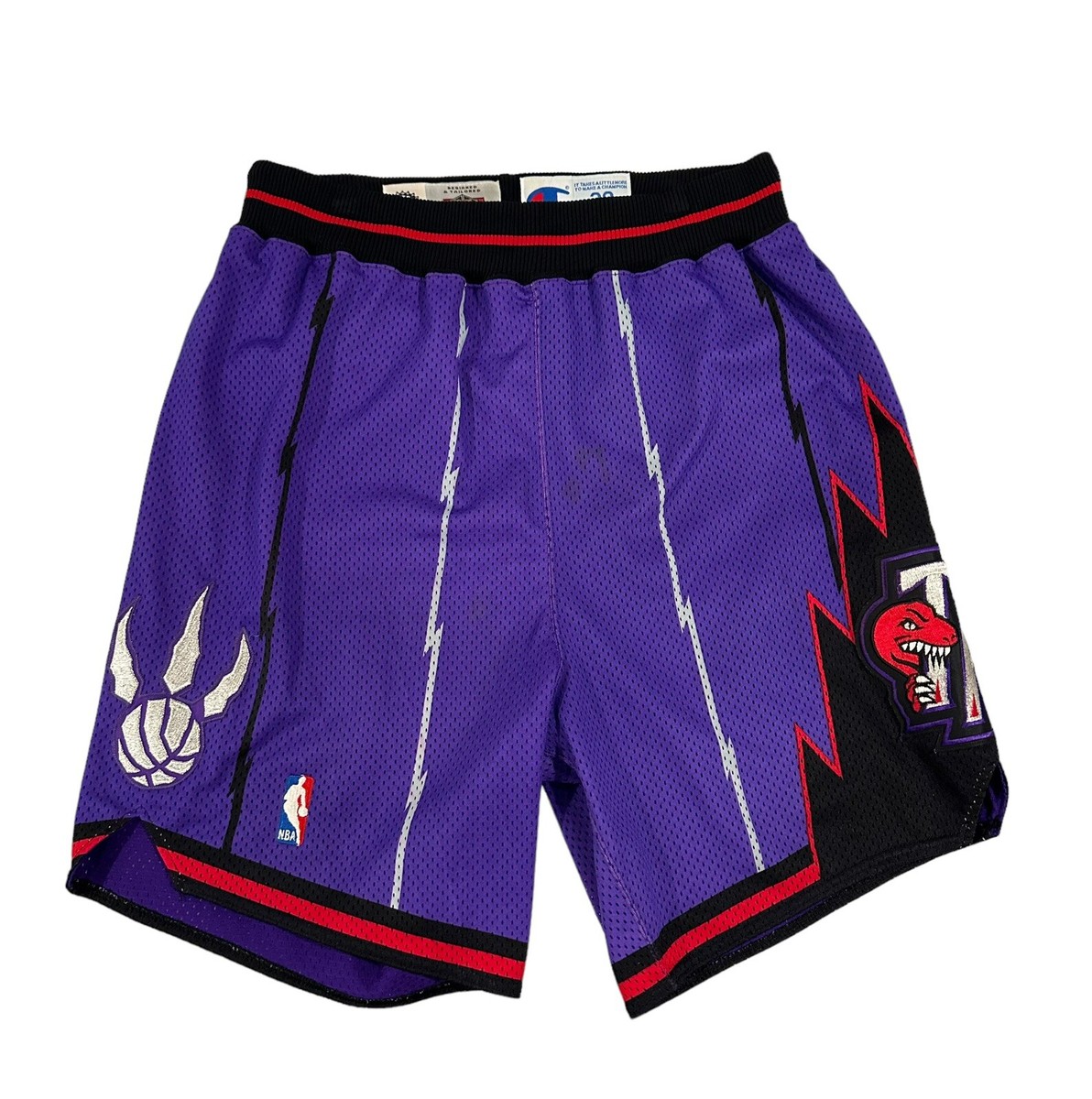 Vintage 1995-96 Toronto Raptors Team Issued Champion Shorts Size