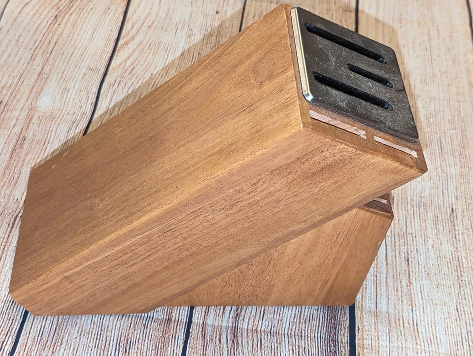 Calphalon 12 Slot Wood Knife Self Sharpening Storage Block only  - Image 4 of 4