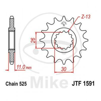 Ritzel Z15 525 726.06.07 Für Yamaha 850 MT09 2013-2020