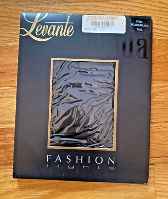 Levante Fashion Tights Size Tall Black Dot on Black Made in Italy (8)