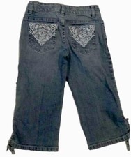 GIRL'S  SO WEAR IT DECLARE IT  Jeans Size 8 Capri Style Adorable Back Pockets 