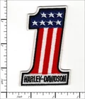 18 Pcs Embroidered Iron on patches Number One Motorcycles HD 54x83mm AP027hLb