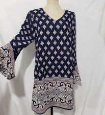 Est.1946 Blue Floral/leaves Straight Lined Dress M