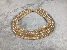 Vintage 1950's Seven Layer Champange Faux Pearl Collar