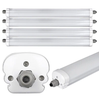 V-TAC 4x LED Industrie Lampen Decken Wannen Leuchten weiß Tageslicht Röhren Strahler