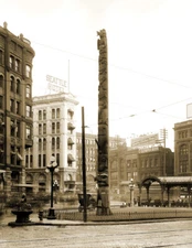 1905 Pioneer Square, Seattle, Washington Old Photo 8.5" x 11" Reprint  Reprint