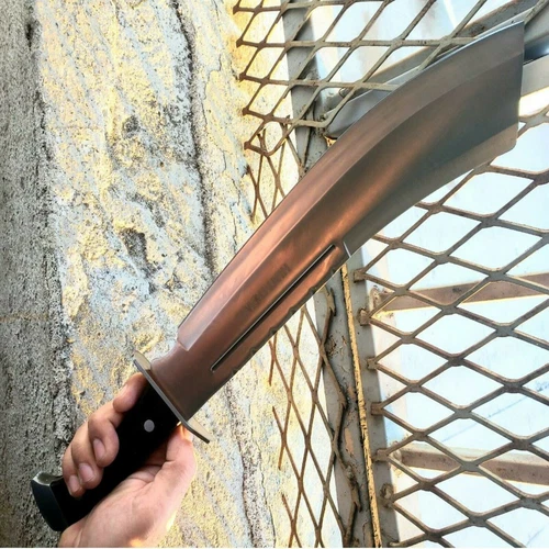 19" Full Tang HUNTING MACHETE KNIFE w/ SHEATH Fixed Blade Wood Handle 3CR13
