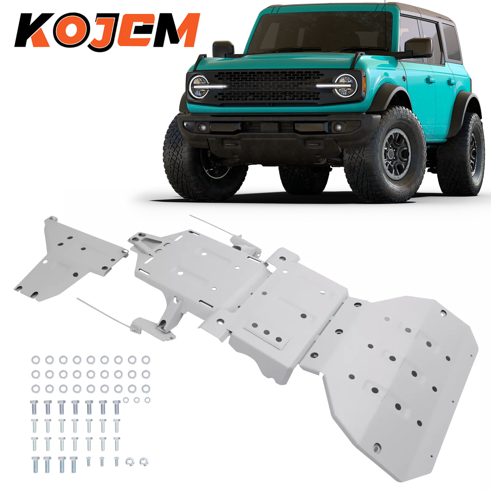 Engine Transmission Transfer Case Protector Skid Plate Guard For Bronco 2021-23