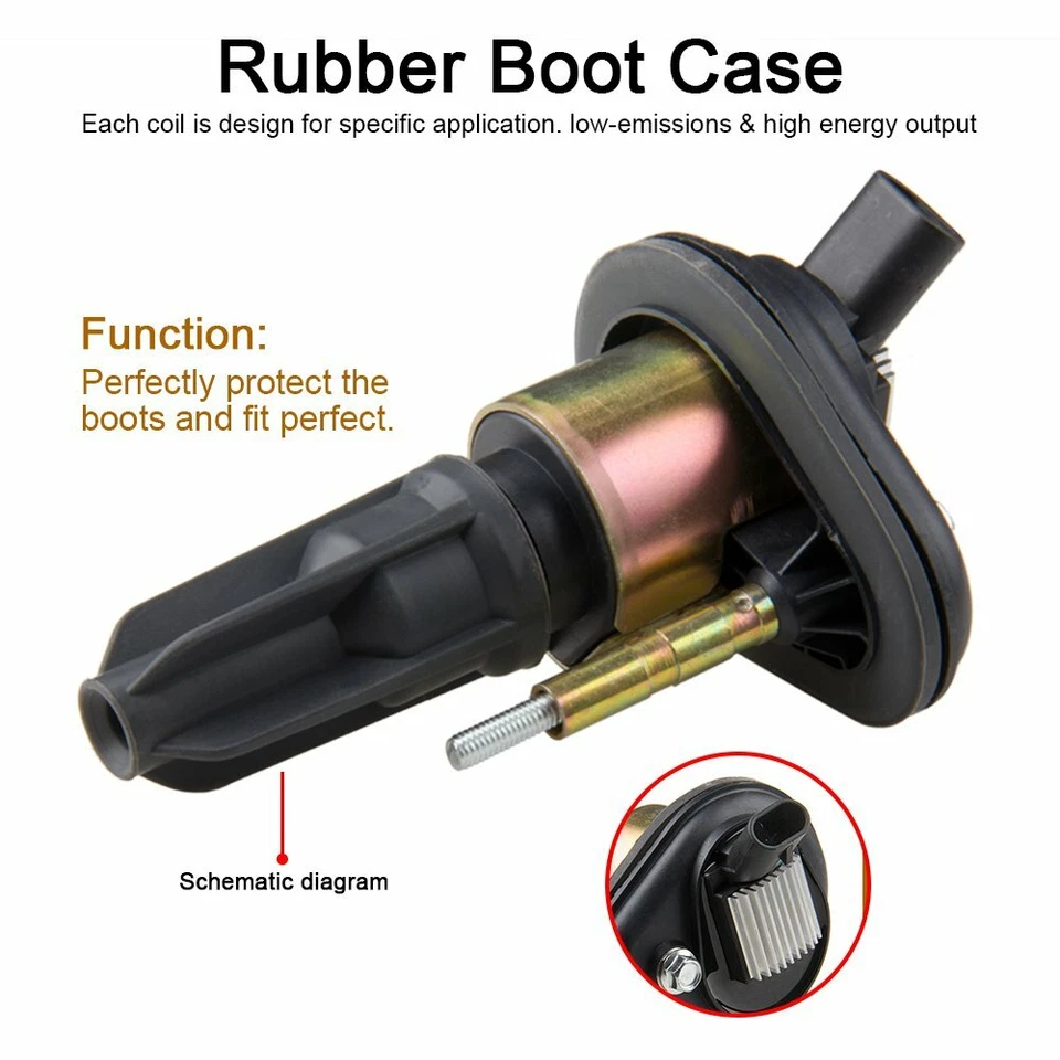 6 bobinas de encendido para Chevrolet Trailblazer EXT GMC 2002-2005 L6 4,2 L Envoy UF303 Foto 3 de 4