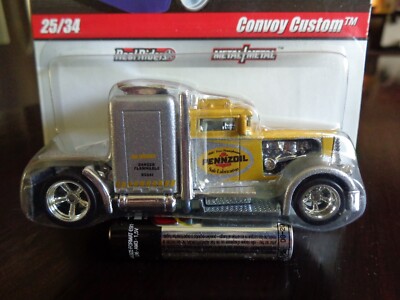 CONVOY CUSTOM PENNZOIL SLICK RIDES HOT WHEELS 2009 REAL RIDERS 1