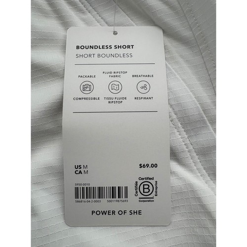 Athleta Boundless Shorts Packable Fluid Ripstop Breathable White Size M - Picture 2 of 6