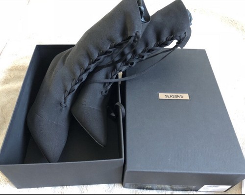 YEEZY season 5 Lace-up knit ankle boots 
