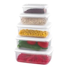 Plastic Food Storage Containers Clear Boxes Cereal Food Dispenser Freezer Safe