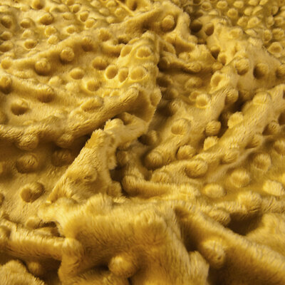 Stoff Polyester Minky Fleece ocker Noppen Soft Mole Fleece