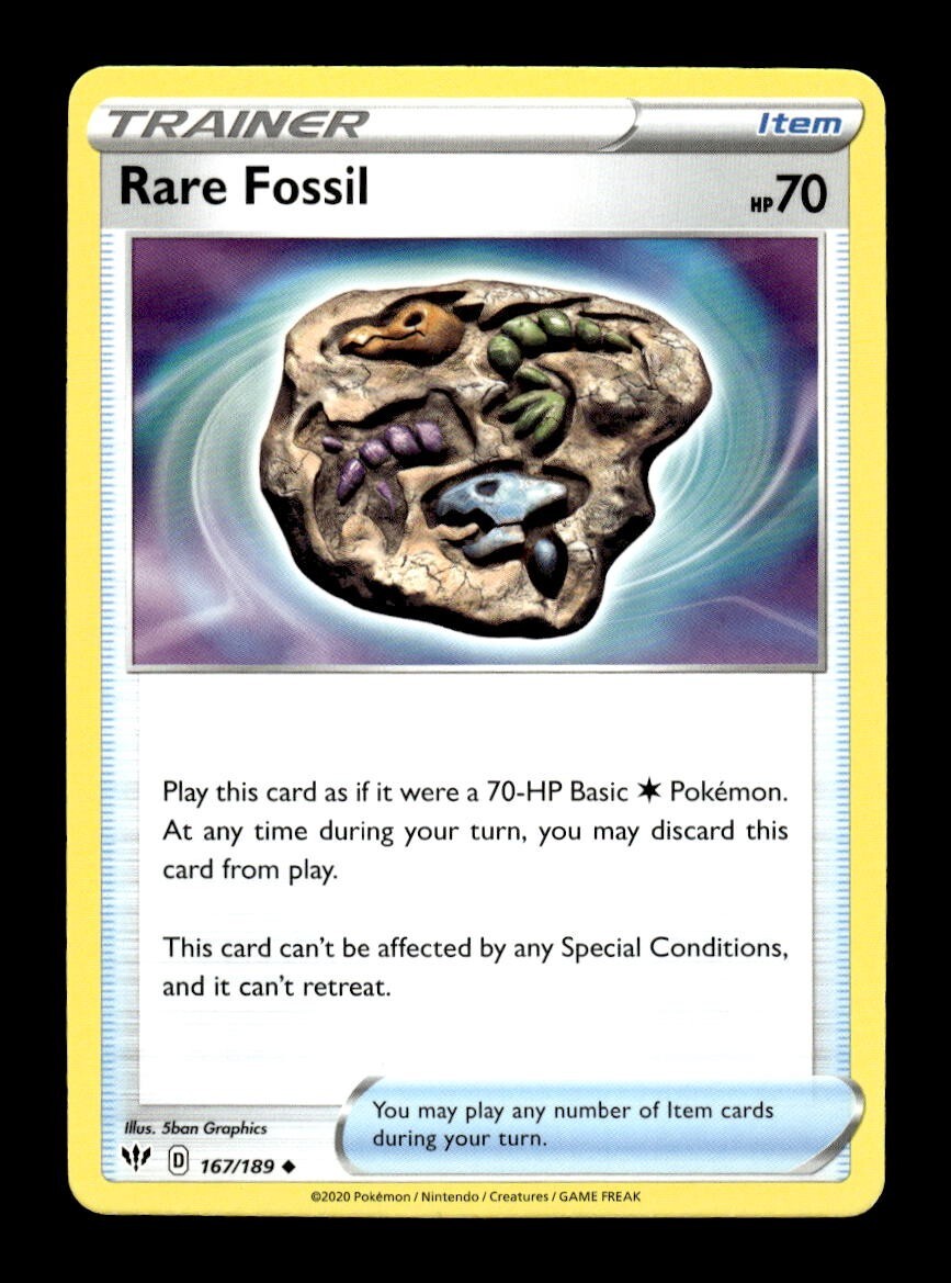 Pokemon Darkness Ablaze RARE FOSSIL 167/189