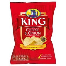 King Crisps - Patatine fritte al gusto di formaggio e cipolla dall'Irlanda 25...