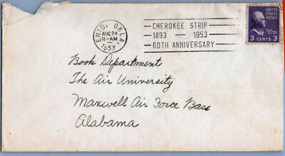 ZAYIX US Cover 3c Prexie Slogan Cherokee Strip 60th Anniversary