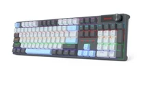 Redragon K718 Rainbow Backlit Mechanical Gaming Keyboard - Red Switches & Knob!