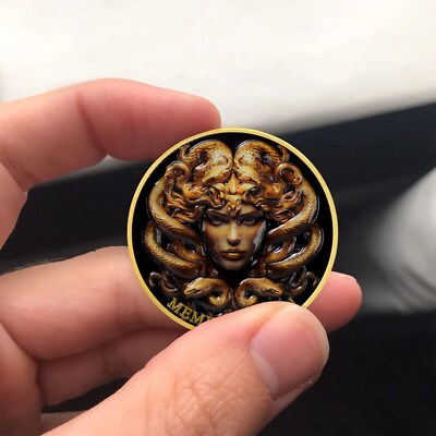 Daily Stoic Practice Token Memento Mori Coin Medusa Themed Skull Challenge Coin