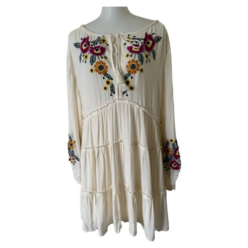 free people heartland embroidered dress FREE PEOPLE Haven Midi Slip Embroidered Dress – Lusso Di Luna Boutique main image 0