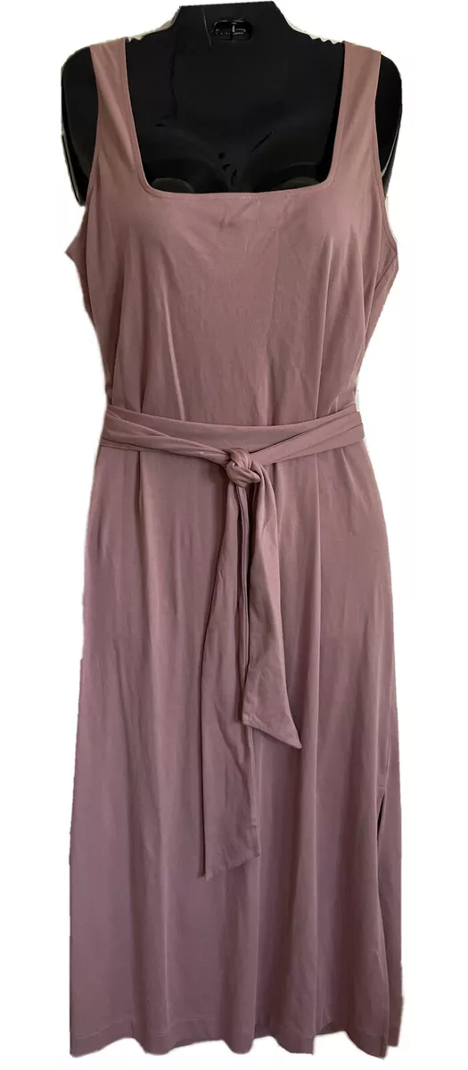 TACOH COTTON LONG DRESS WITH SLITS
